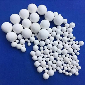 ceramic ball for continuous reactor catalyst support
